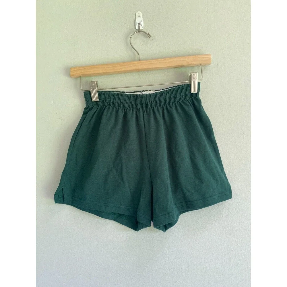 NEW Soffe Women's Junior Size S Green Authentic Cheer Short Comfortable Cotton